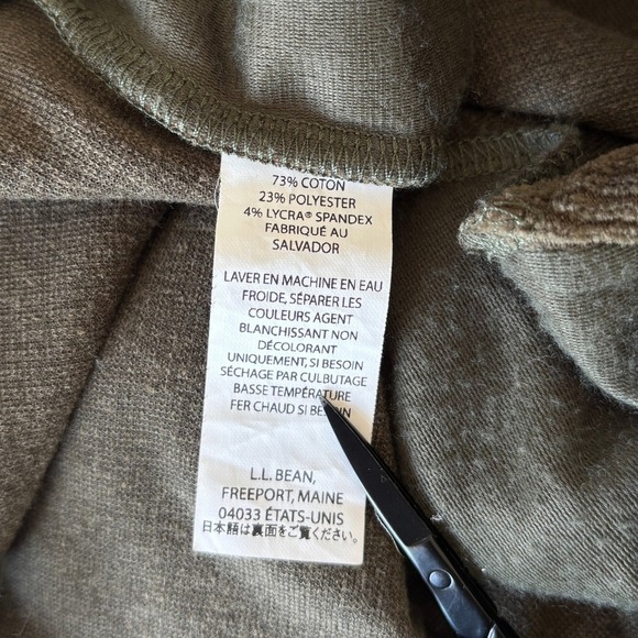 LL Bean Women's Size Large Petite Perfect Fit Pull On Corduroy Pants Loungewear - Picture 7 of 8